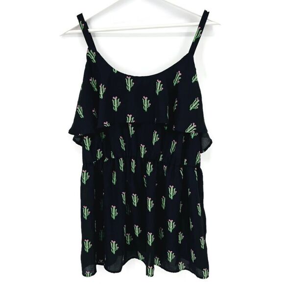 Torrid Cactus Chiffon Ruffle Sleeveless Top‎ - Picture 2 of 7